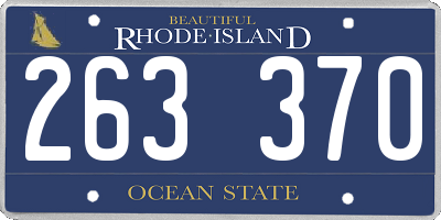 RI license plate 263370