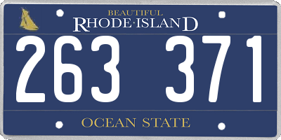RI license plate 263371