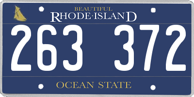 RI license plate 263372