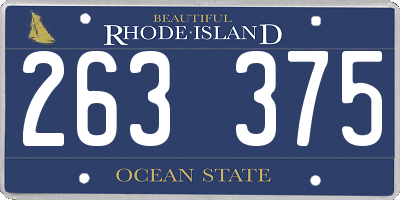 RI license plate 263375