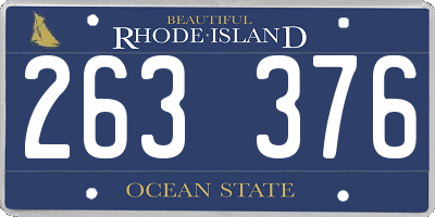 RI license plate 263376