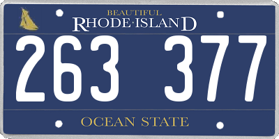 RI license plate 263377