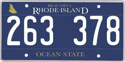 RI license plate 263378