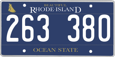RI license plate 263380