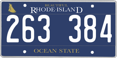RI license plate 263384