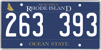 RI license plate 263393