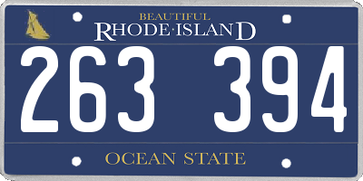 RI license plate 263394