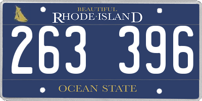 RI license plate 263396