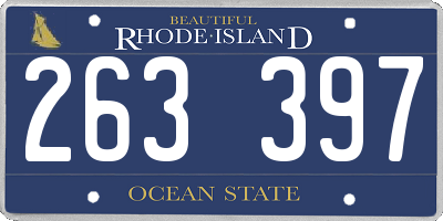 RI license plate 263397