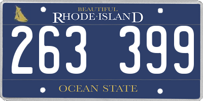 RI license plate 263399