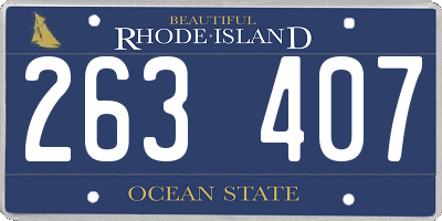 RI license plate 263407