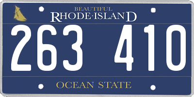 RI license plate 263410