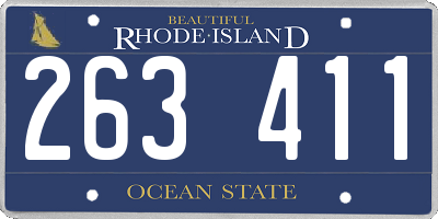 RI license plate 263411