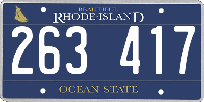 RI license plate 263417
