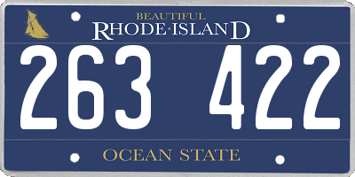 RI license plate 263422