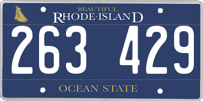 RI license plate 263429