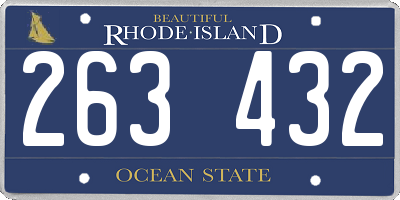 RI license plate 263432