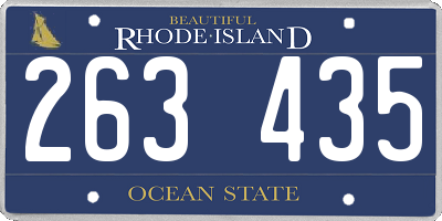 RI license plate 263435