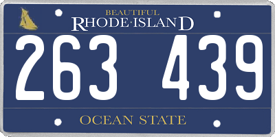 RI license plate 263439