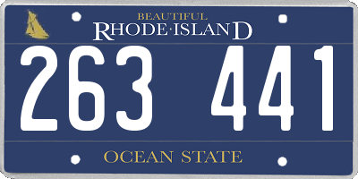 RI license plate 263441
