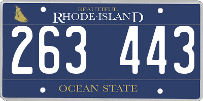 RI license plate 263443