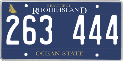 RI license plate 263444