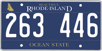 RI license plate 263446