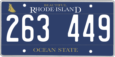 RI license plate 263449