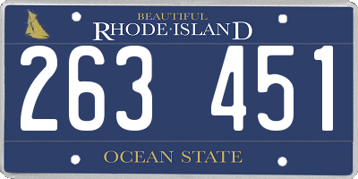 RI license plate 263451