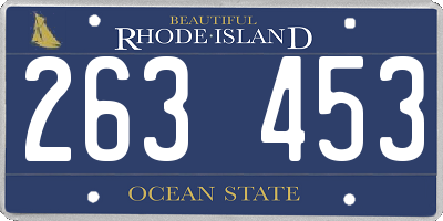 RI license plate 263453