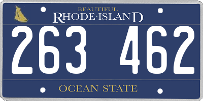 RI license plate 263462