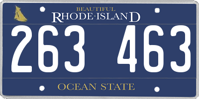 RI license plate 263463