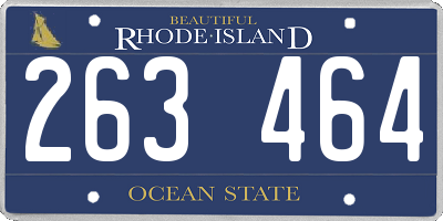 RI license plate 263464