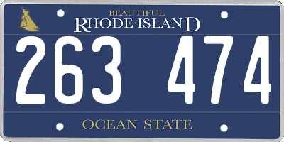 RI license plate 263474