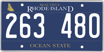 RI license plate 263480