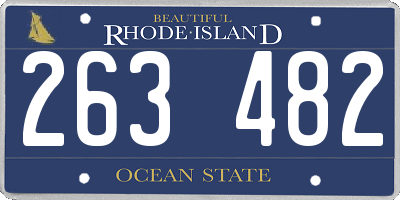 RI license plate 263482