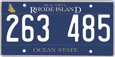 RI license plate 263485