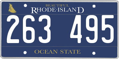 RI license plate 263495