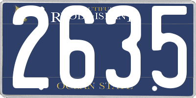 RI license plate 2635