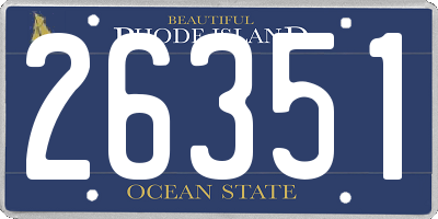 RI license plate 26351