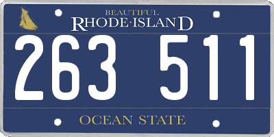 RI license plate 263511