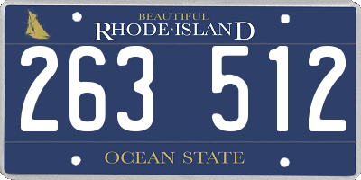 RI license plate 263512