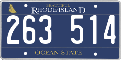 RI license plate 263514