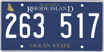 RI license plate 263517