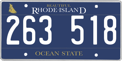 RI license plate 263518