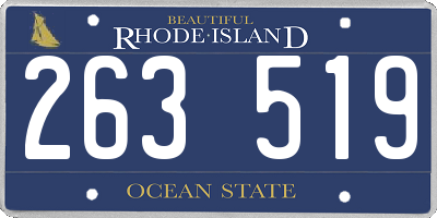 RI license plate 263519