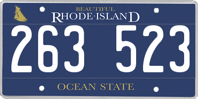 RI license plate 263523