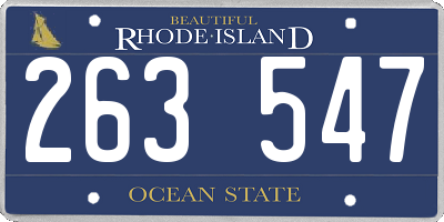 RI license plate 263547
