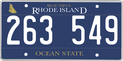 RI license plate 263549