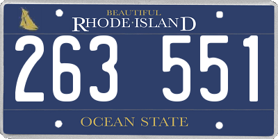 RI license plate 263551